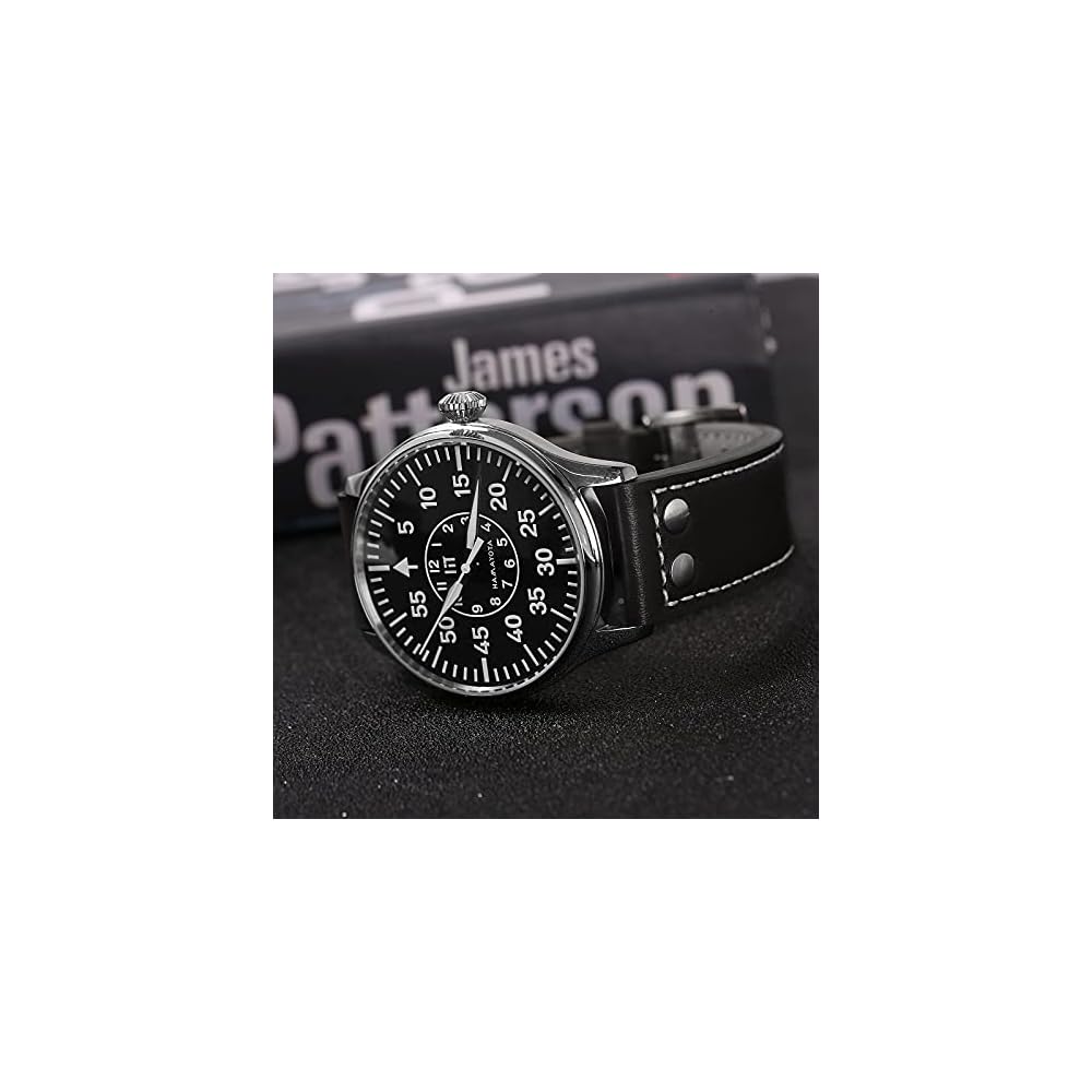 Hamayota Men's Automatic Military Watch Japanese Movement Pilot Watch Black Band