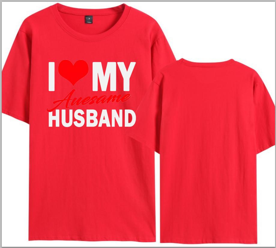 I Love My Awesome Wife Husband T Shirts Honeymoon Couple Outfits Dating Couples Anniversary Gifts Unisex Women Oversized Tops Tee