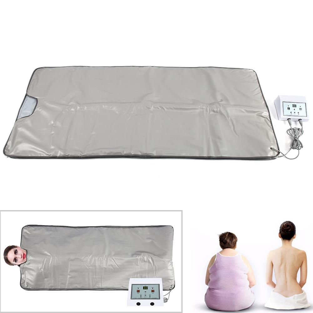 Far Infrared Adjustable Sauna Heating Blanket Detoxification Body Slimming Blanket (UK Plug)