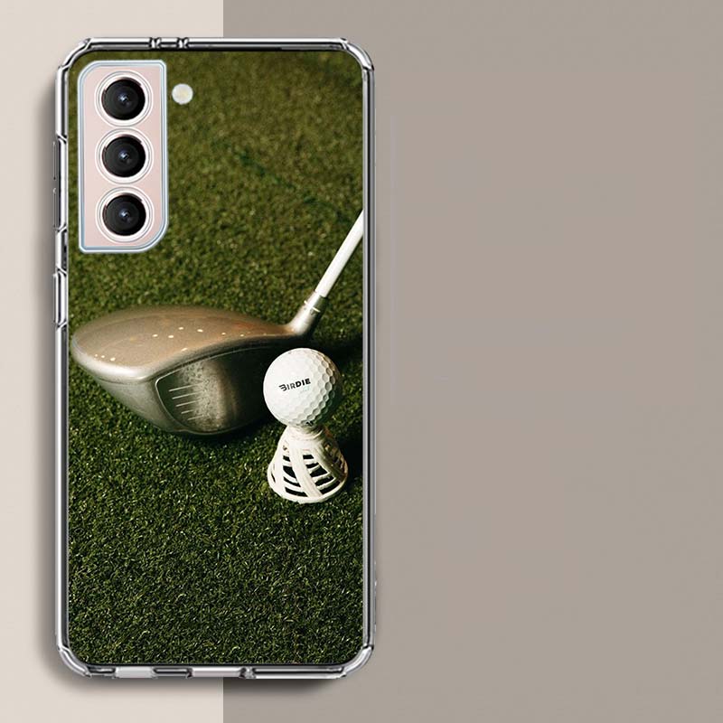 

Golf Clubs and Splashing Balls Phone Case For Samsung Galaxy S25 Edge S24 S23 FE S21 S20 S10 Plus S22 S26 Ultra Cover Clear Case Samsung S22 Ultra