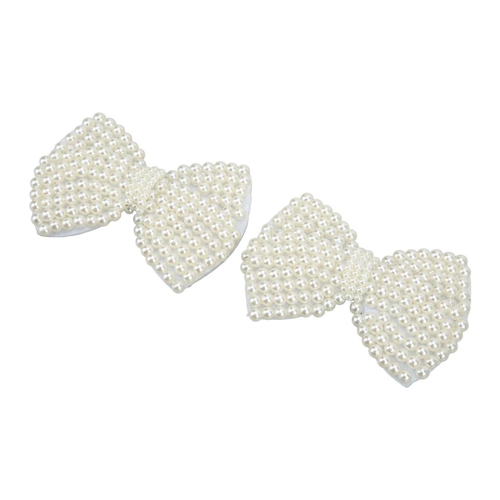 2Pcs Pearl Shoe Flower Shining Appearance Novel More Personalized Fashion Shoe Flower for Boots