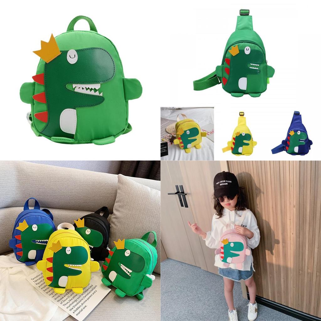 Adorable Dinosaur Backpack For Kids Durable Oxford Cloth Cute Design For Preschoolers