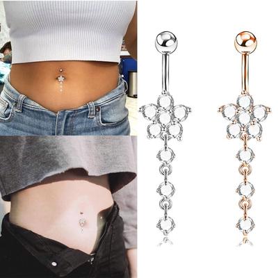 1Pcs  Drop Body Piercing Dangle Navel Belly Button Bar Barbell Rings