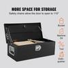 Heavy Duty Aluminum Truck Bed Tool Box, Diamond Plate Tool Box with Side Handle and Lock Keys, Storage Tool Box Chest Box Organizer for Pickup, Truck