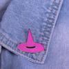 Magic Witch Hat Lapel Pin Rosy Glitter Wizardry Brooch Trendy Flair Addition