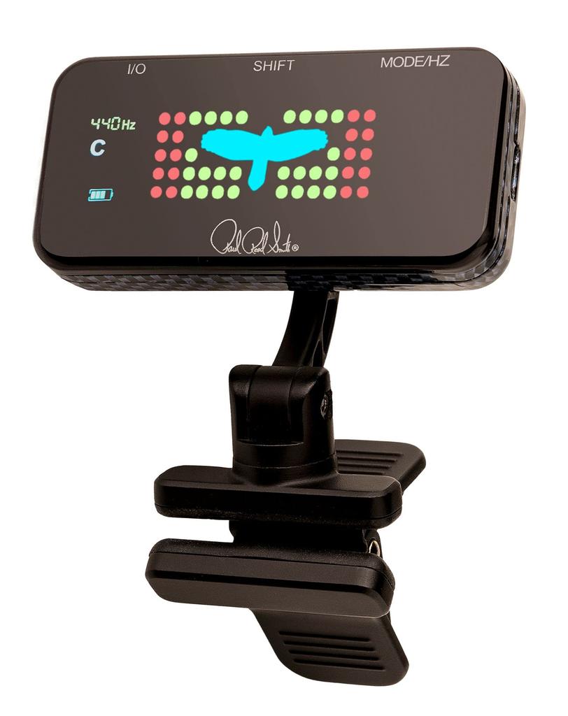 PRS Headstock Tuner Clip-on Tuner for Guitar, Bass, and Ukulele, USB Charging, Paul Reed Smith