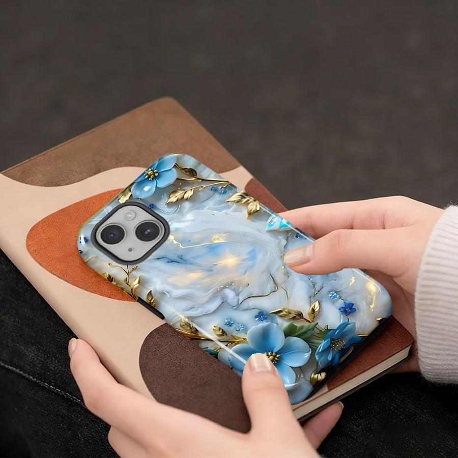 Flower Marble Soft Cover Capa Phone Case for Apple iPhone 17 14 16e 12 16 XS XR 13 15 Air 11 Pro Max Plus