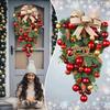 Christmas Decorative Ball Hanging Inverted Bow Knot Rattan Door Hanging Tree Pendant Customized Window Decoration