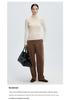 Women's High Neck Cashmere Sweater: Warm Wool, Solid Color, Perfect for Autumn and Winter.