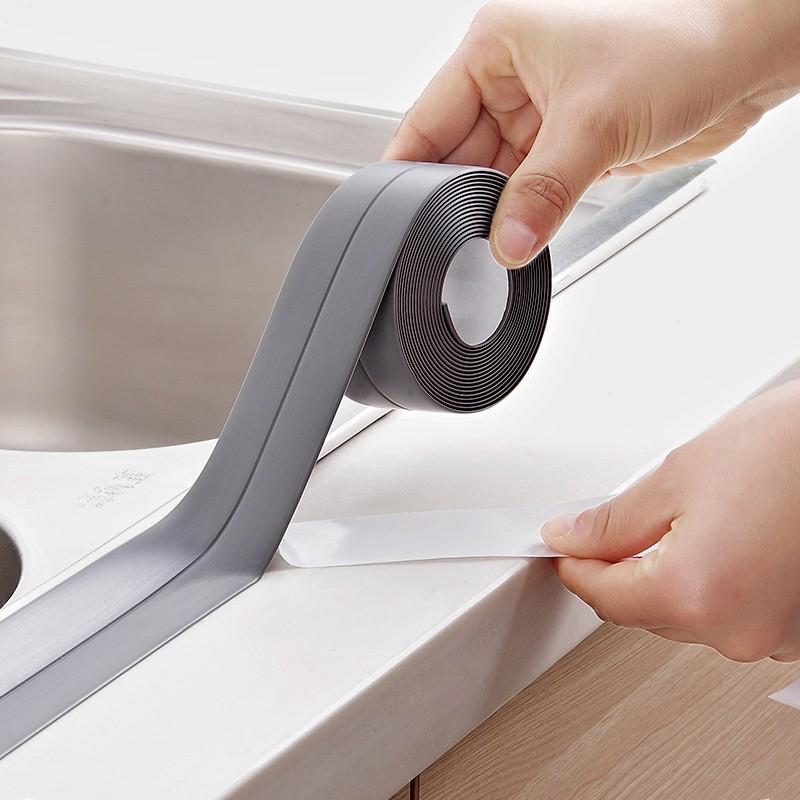 3.2M Kitchen Sealing Strip Waterproof Self Adhesive Caulk Tape Bath Wall 3.2mX38mm