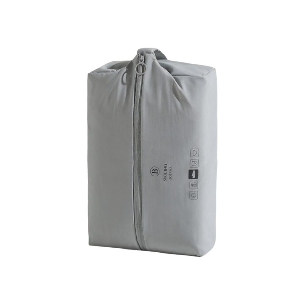Practical Handheld Shoe Storage Bag Zipper Lightweight Travel Shoe Bags Dust-proof Waterproof Shoe Pouch Daily Outing Use серый