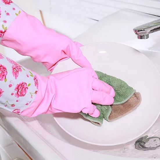 1 Pereche Mănuși Menaj Impermeabile Reutilizabile Rezistente la Rupere Mănuși cu Manșetă Lungă Mănuși Multifuncționale pentru Spălat Vase