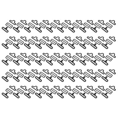 50 ensembles de matériel de nœud papillon réglable en métal, Clip de fixation à crochet, sangle de cravate