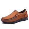 Fashion Men Leather Casual Shoes Breathable Loafers Men Sneakers 2025 New Male Comfortable Leather Flat Footwear Sneakers Men Shoes