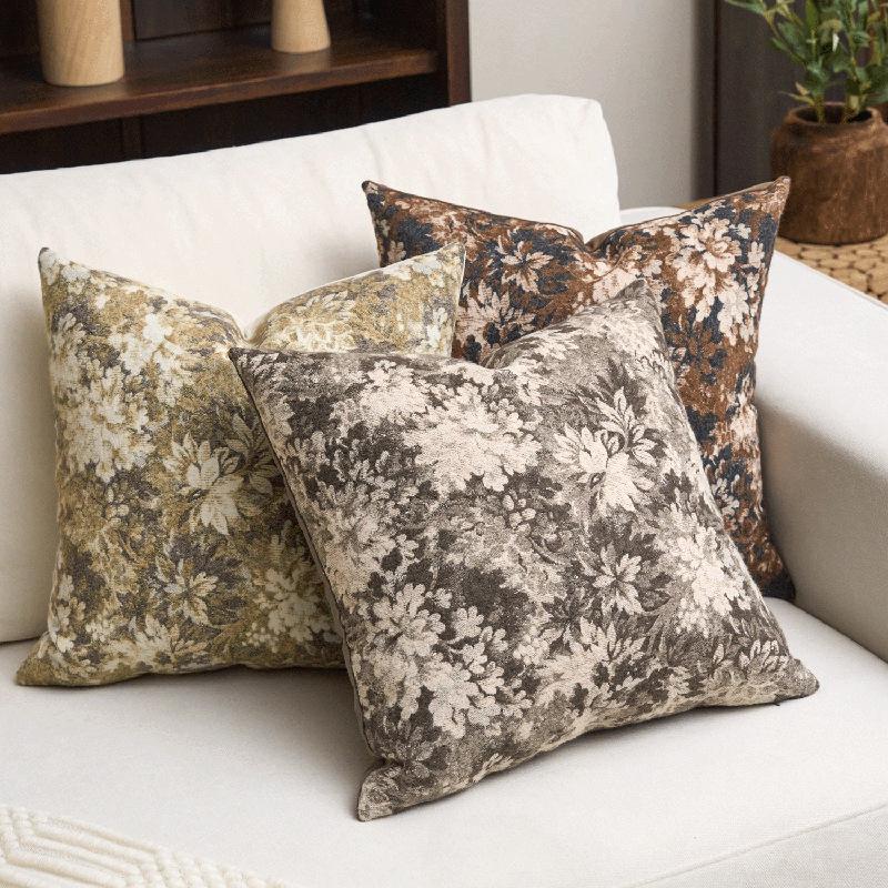 Floral Retro Farmhouse Style Sofa Cover - Decorative Living Room/Bedroom, 1 Piece Without Pillow Core