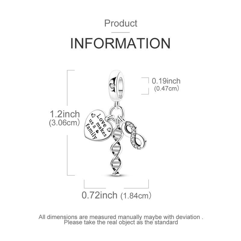 Copper Chameleon Charms Bead Zirconium Golden Love Mom Gift Cute Pets Pendants Fit Original Bracelet Diy Jewelry