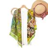 Silk Cotton Silk Scarf Shawl With Sunscreen 105Cm Scarf With Air-Conditioned Room Large Square Scarf Office
