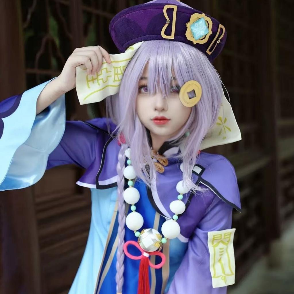  Genshin Impact 77 COS Clothes Zombie Frozen COSpaly Full Set of Animation Clothing Cute Girl Luoli Game Clothing