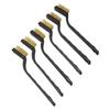 6 Pieces Brass Wire Brush Set for Cleaning Welding Slag and Rust