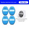 UMVB1 For Skoda 4Pcs Stainless Steel Car Door Lock Cover Case Stickers Accessories VRS Superb Yeti Octavia Enyaq Rapid Karoq Derivati
