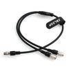 ZBLZGP Hirose Female To Dual Hirose Male Y Cable for Zoom F8 Mixer Sound Devices 688 644 633 4-Pin 4-Pin