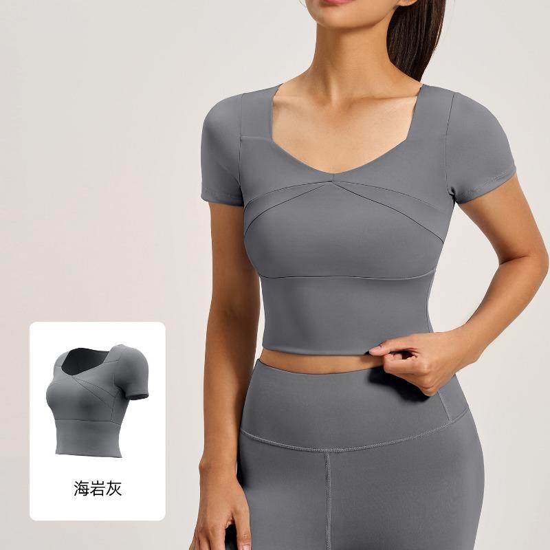 Women's Yoga Short Sleeve Sports Fitness Tops