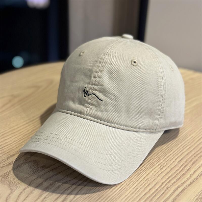 New product simple letter embroidery baseball cap men's and women's pure cotton breathable and versatile face small sunshade cap