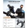 Lamicall Motorcycle Phone Mount, Bike Phone Holder - [Metal Lock] Upgrade Quick Install Handlebar Clip for Bicycle Scooter, Cell Phone Clamp for