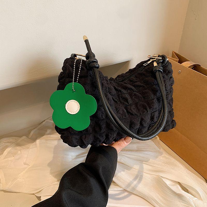 

Bag Female Niche Style Ins Bubble Easiest for Match Underarm Bag Black