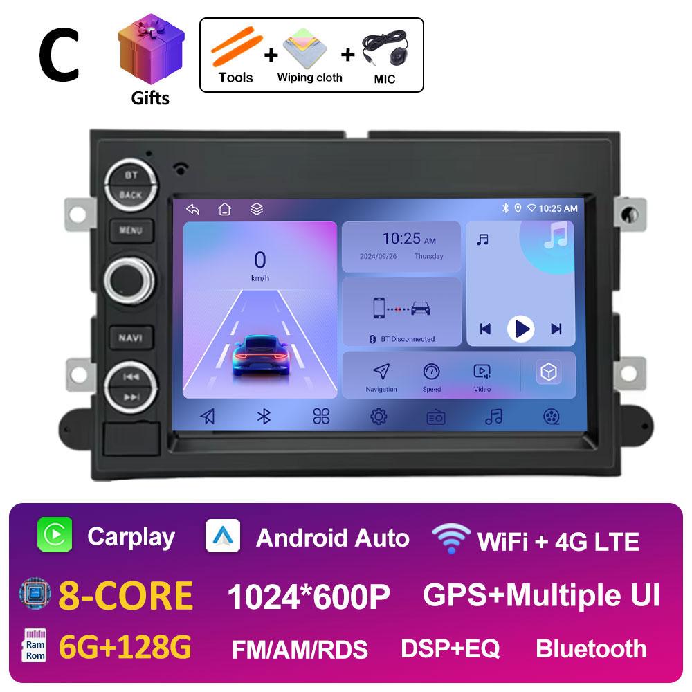 Para Ford 500 F150 Sistema Android Inteligente 7 polegadas Reprodutor Multimídia de Vídeo para Carro Bluetooth DSP Estéreo Tela Tátil 2.5D Unidade Principal WIFI