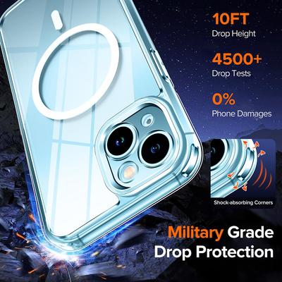 Strong Magnetic Case For iPhone 17 Air 16 15 14 11 Pro Max Plus Mini Magsafe Clear Hybrid Hard Cover Thin Soft Shell Capa