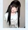 Long Black Straight Lolita JK Double Ponytail Wig for Women