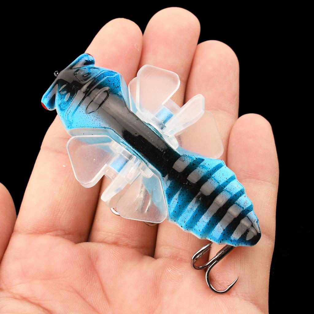 7,5 cm 14G Oberflächen-Rotations-Zikaden-Köder, Bionischer Kunststoff-Hartköder Minnow Traktor-Köder für Süßwasser-Salzwasser-Angeln Angelzubehör