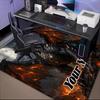 1PC Custom Name Fiery Dragon Moonlit Night Theme Floor Mat Ideal for Living Room, Game Rooms, Office, Bedroom,Floor Mat Playful Design