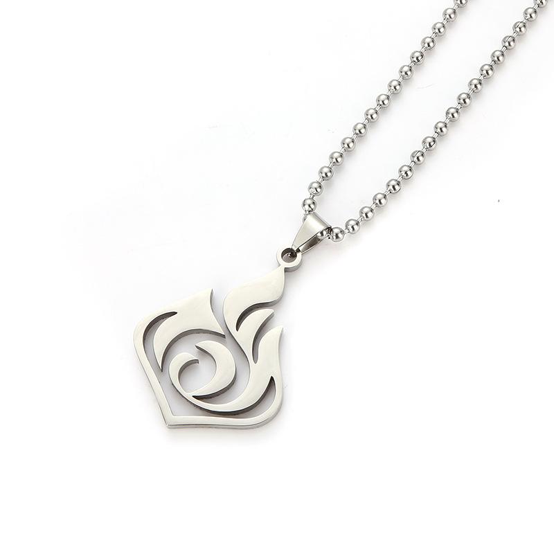 New Genshin Impact Necklace For Women/Men Punk Anime Scaramouche Xiao Titanium Steel Necklaces Jewelry Accessories Gift for Fans