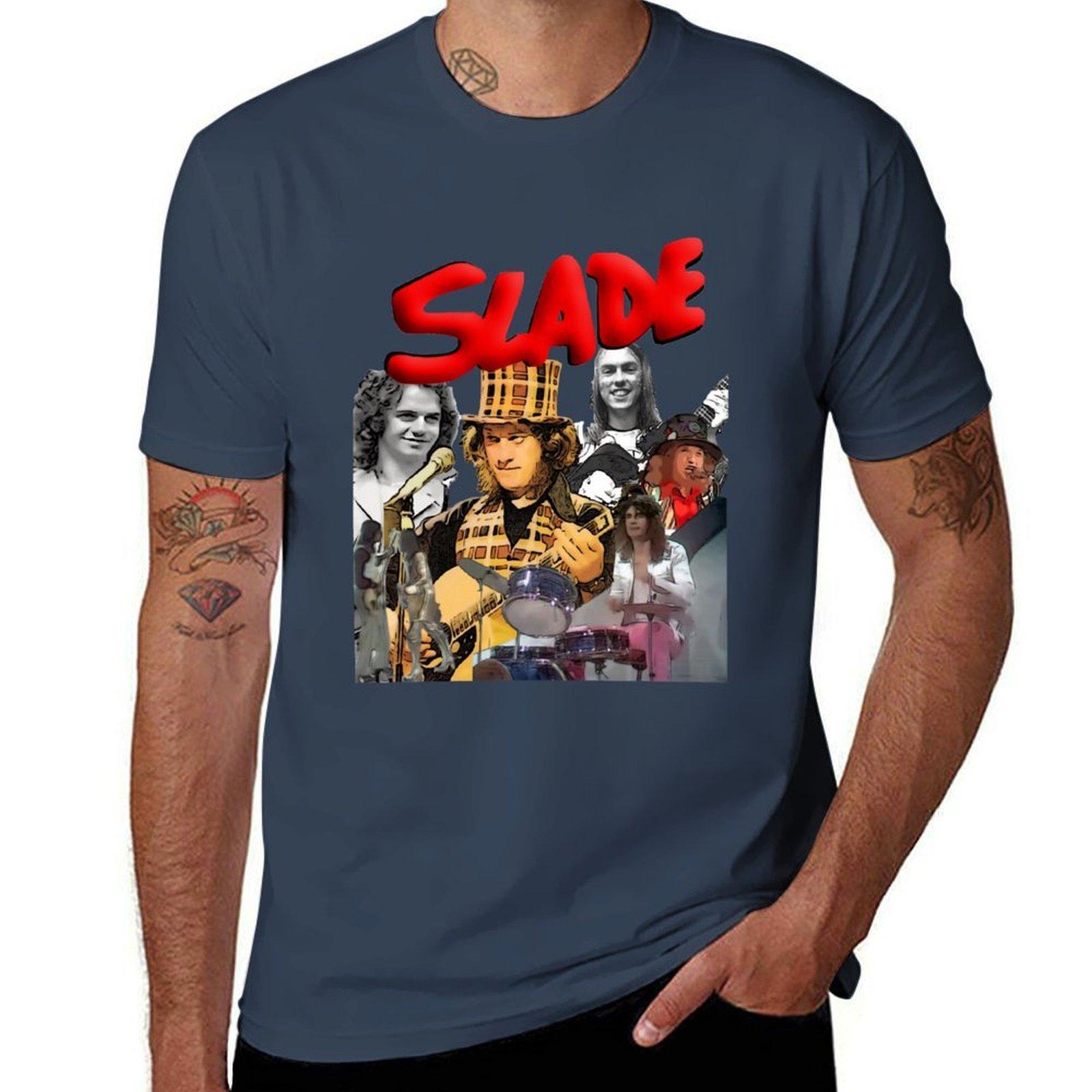 Slade 70s Glam rock gods TShirt Sporty Casual Quick Dry TShirt S