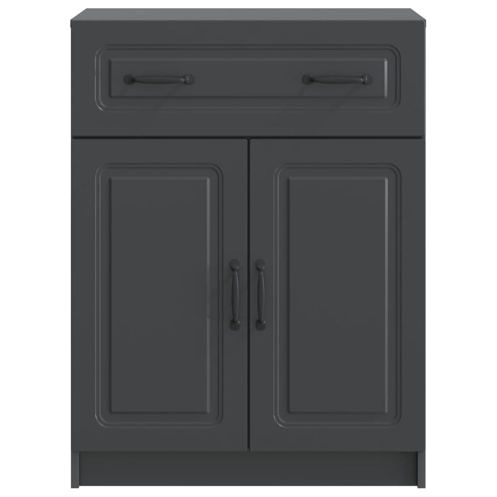 Sideboard Black 66 x 34.5 x 87 cm Particleboard
