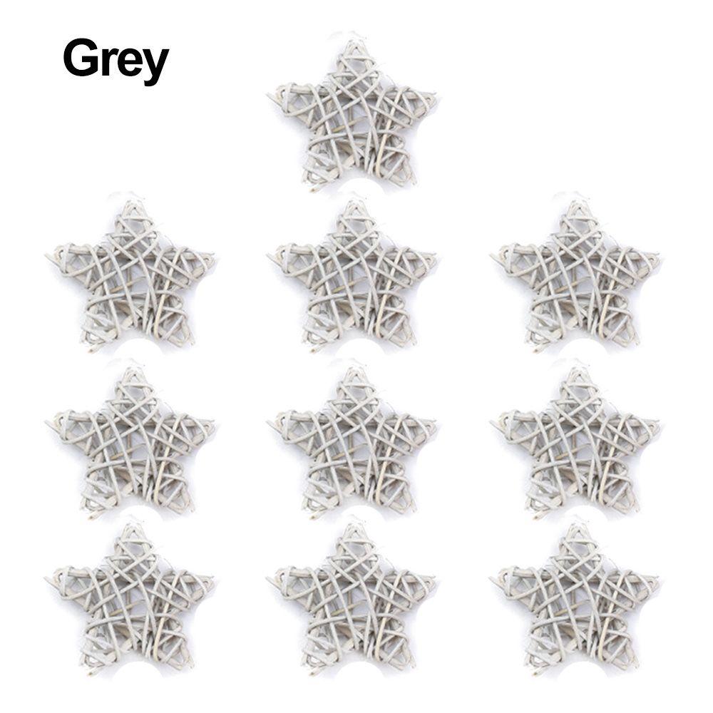 10PCS New Year Festival Ornaments Wedding Party Home Decor Pentagram Shape ArtifIcial Rattan Star Sepak Takraw Christmas Gift