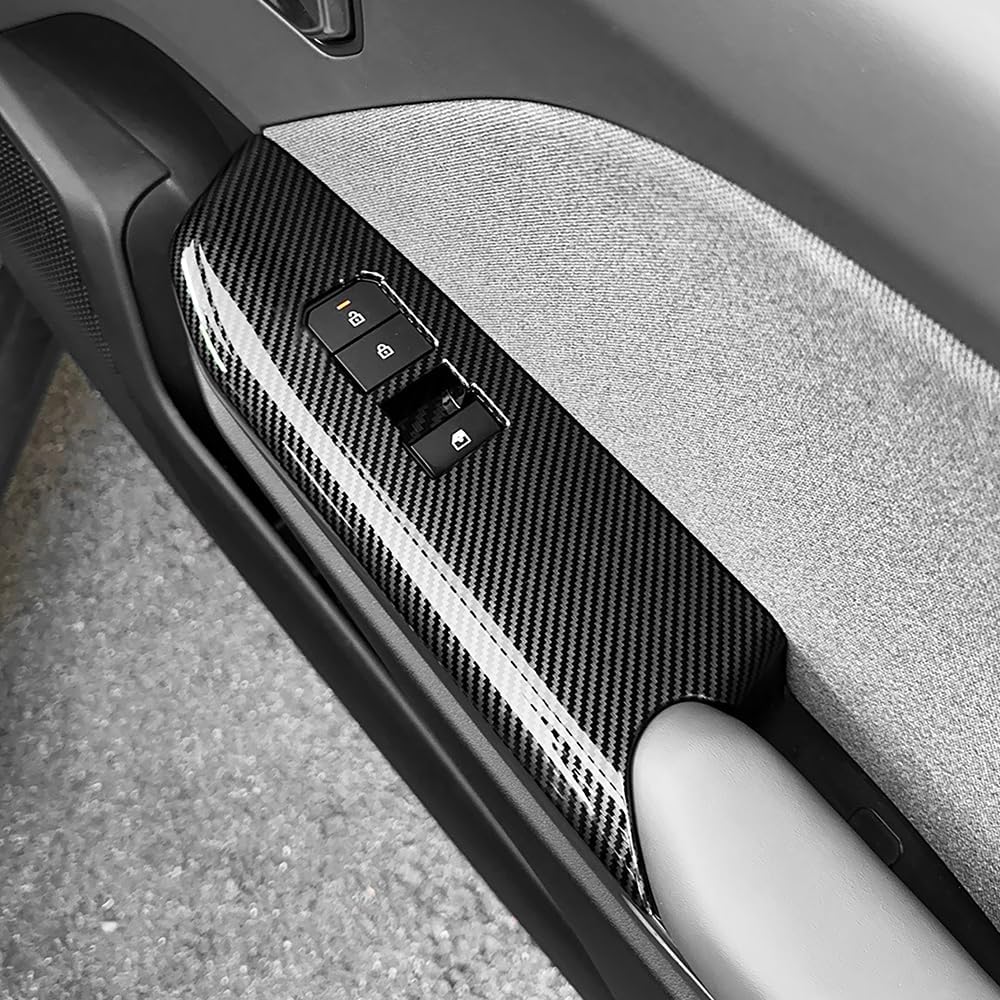 YOUTOOCAR Door Lock Switch Covers Compatible with Kia K4 2025-2026 Accessories (Carbon Fiber Pattern)
