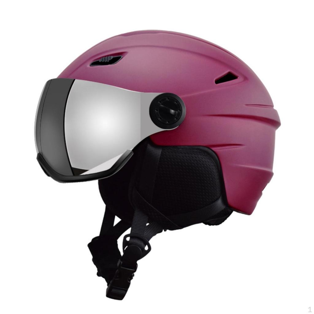 ShockAbsorbing Ski Helmet with Visor | Breathable Ventilation Openings, Guarding Inmolding