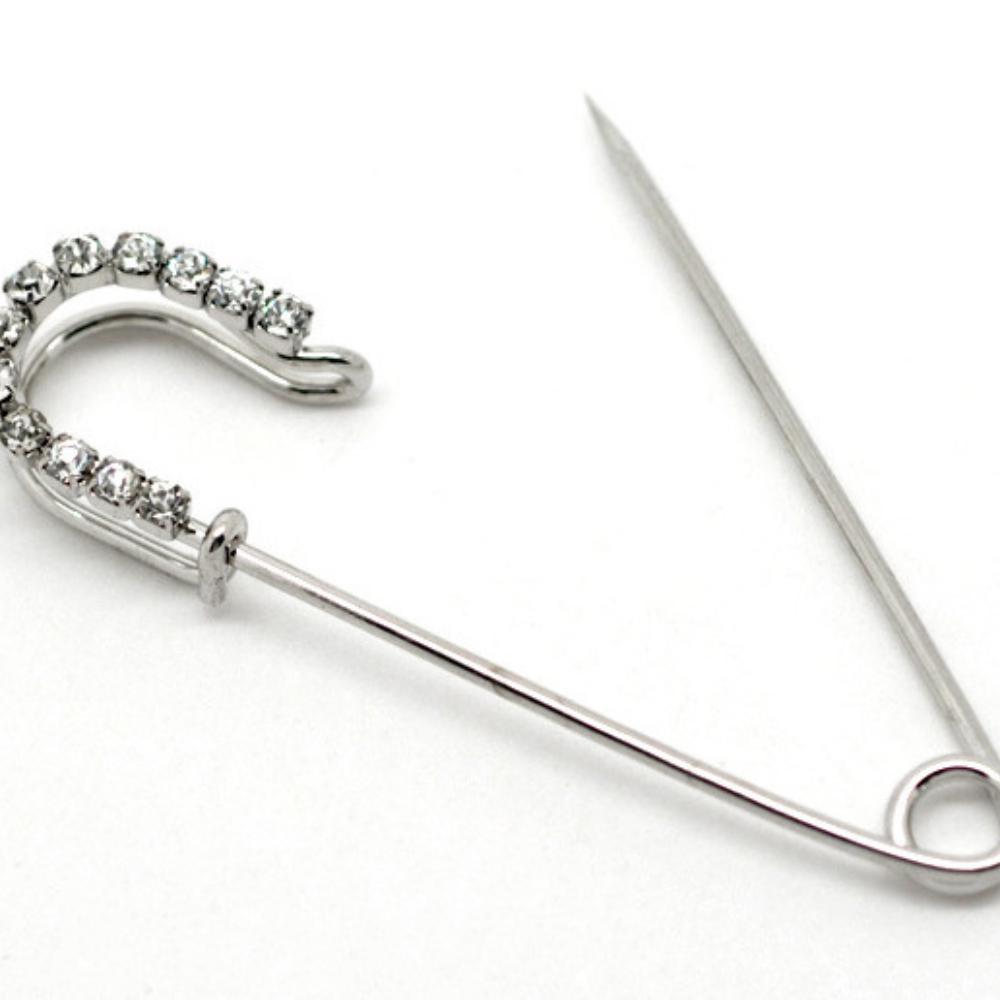 1/3/5/10 Pezzi Spilla di Sicurezza Spilla con Diamante Bianco Accessori Abbigliamento Donna Spilla Fissaggio Fai da Te Accessorio Fatto a Mano
