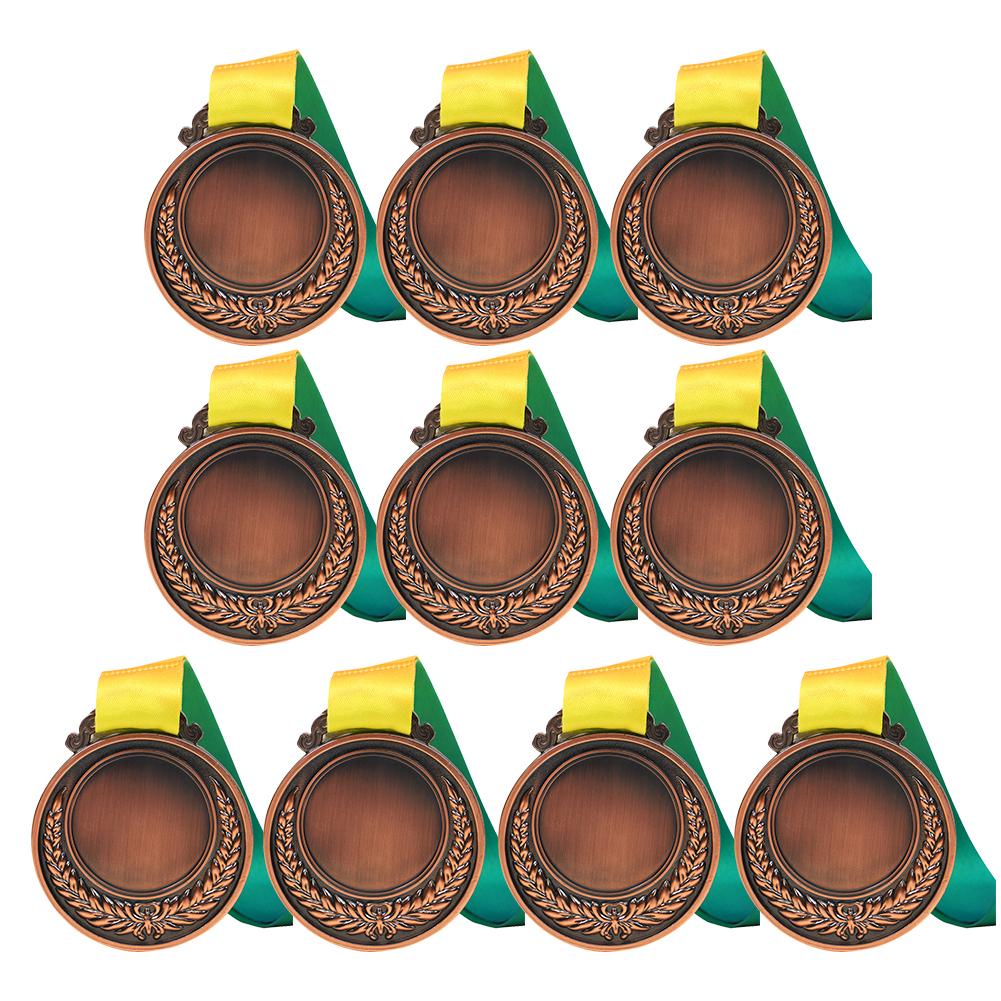 10Pcs Gold/Silver/Bronze Medal Sports Rewards 5.2cm Metal Winner Medals Competition Prize Medals for Talent Show Party Race