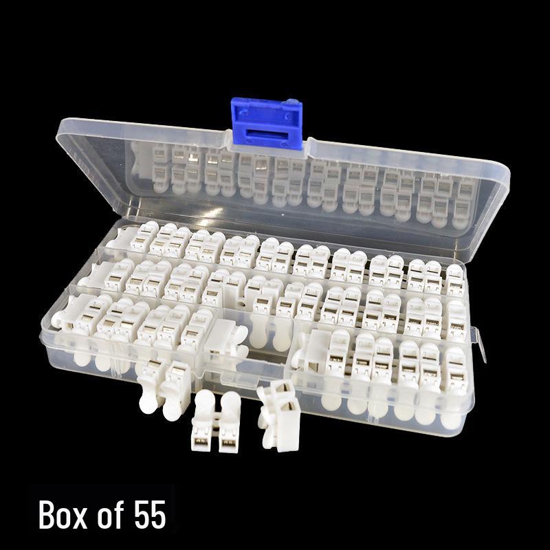 55-Piece LED Push-in 2-Position Wire Connectors Terminal Blocks