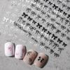 Black & White Bow Nail Art Self-Adhesive Stickers