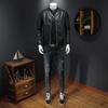 Spring Autumn PU Leather Jacket Men Stand Collar Slim Pu Leather Jacket Fashion Motorcycle Casual Coat Men's Moto Biker Coat Plus Size