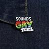 1/2pcs LGBT Sounds Gay Pins Set Cartoon Rainbow Brooch Pride Month Decoration Medal Additions Fashion Unique Lapel Backpack