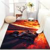 1PC Alfombra Estampada de Carreras F1 al Atardecer para Sala de Estar, Dormitorio, Mesita de Noche, Sofá, Felpudo Decoración Moderna del Hogar Alfombra de Área Alfombra de Lujo