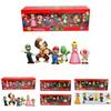 Sechsteiliges Super Mario Bros Actionfiguren-Spielzeugset mit Luigi, Yoshi und Pilz-Sammelfiguren für Kinder