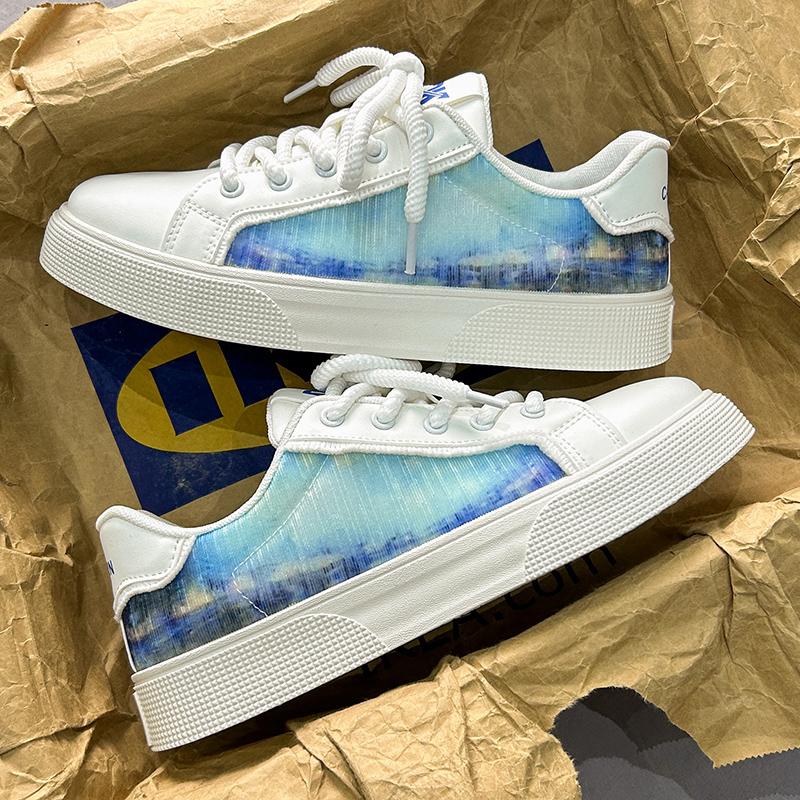 

Men s shoes summer breathable casual versatile niche thick-soled lightweight board shoes youth sports shoes non-slip small white tide shoes 44