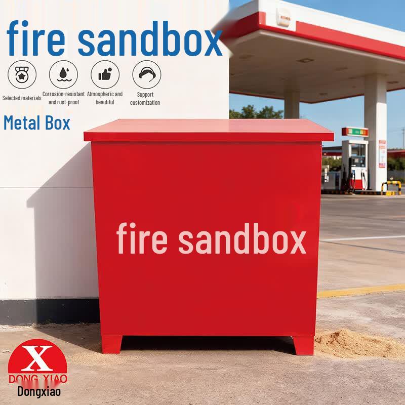 Red Sheet Metal Fire Extinguishing Sand Box